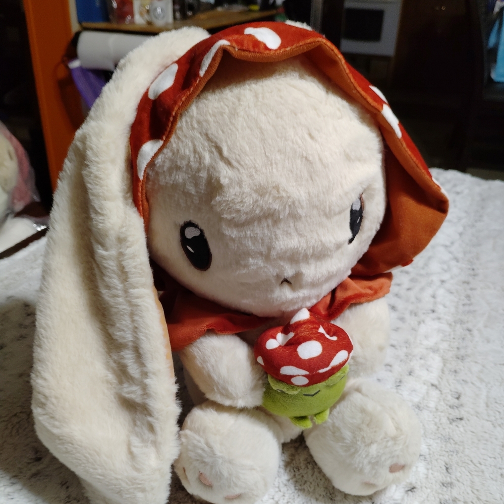 Bunny Mushroom Plush Backpack - Picture 6 of 10